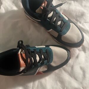 Zara Kids Sneakers in Teal, Black, and Beige